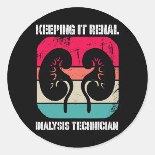 Adesivo Vintage Doença Renal Manutenção do Técnico de Diál