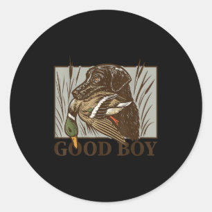 Adesivo Vintage Dog Good Boy Duck caçando Labrador Retriev