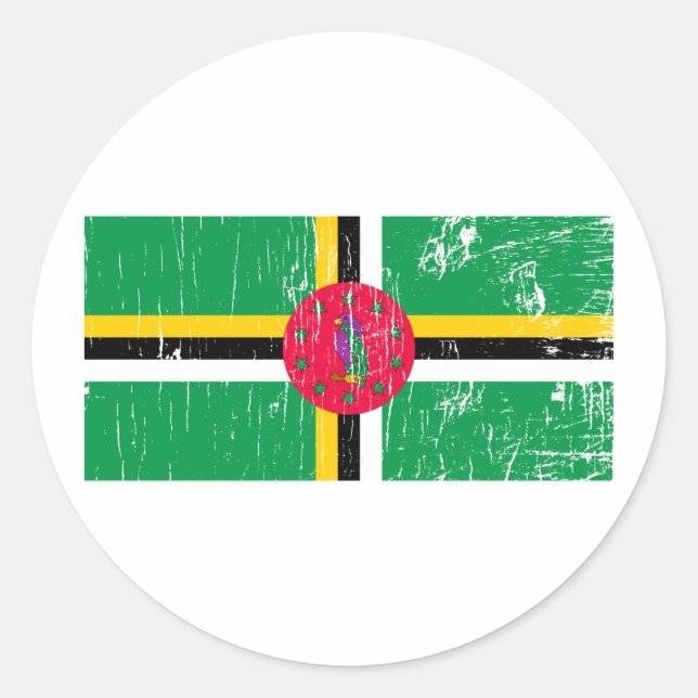 Adesivo Vintage Dominica (Frente)