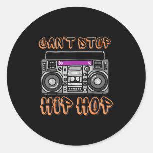 Adesivo Vintage dos anos 80 Não Para Hip Hop Boombox