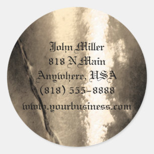 Adesivo Vintage Dourado Metal & Stone Business Sticker
