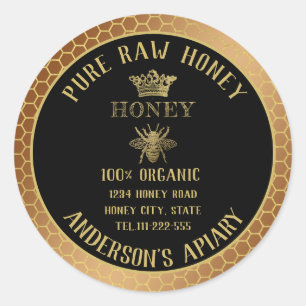 Adesivo Vintage dourado-rústico copa de mel de pente