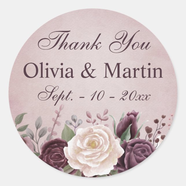 Adesivo Vintage Dusty Rose Bouquet (Frente)