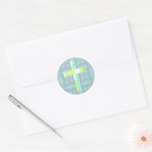 Adesivo Vintage e estilo moderno Faith Cross (Envelope)