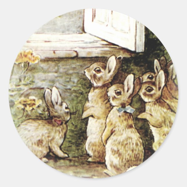 Adesivo Vintage Easter Bunny Envelope Stickers (Frente)