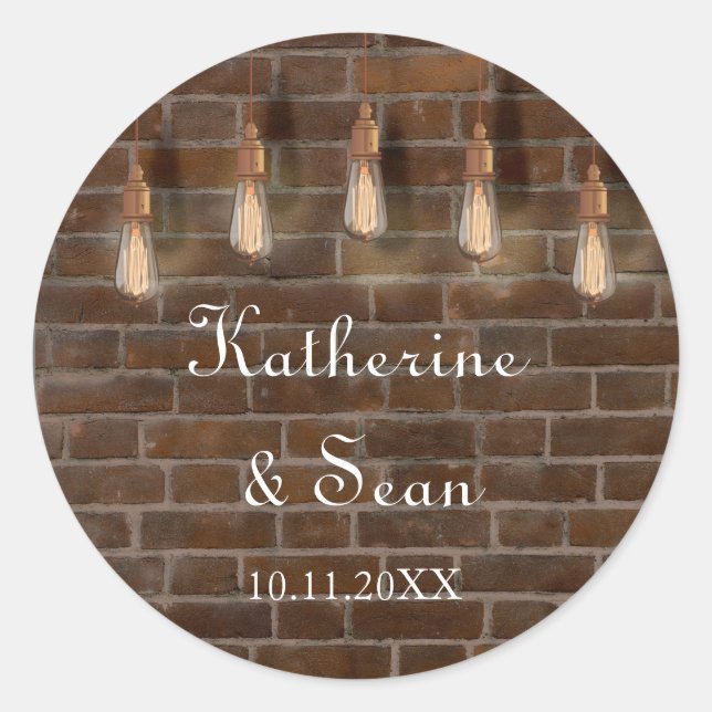 Adesivo Vintage Edison Lightbulbs Industrial Chic (Frente)