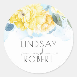 Adesivo Vintage elegante inspirada nas flores amarelas da 