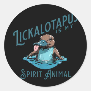 Adesivo Vintage Engraçado Lickalottapus É Meu Animal Espir