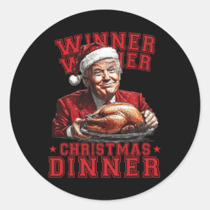Adesivo Vintage Engraçado Vencedor do Trump no Natal