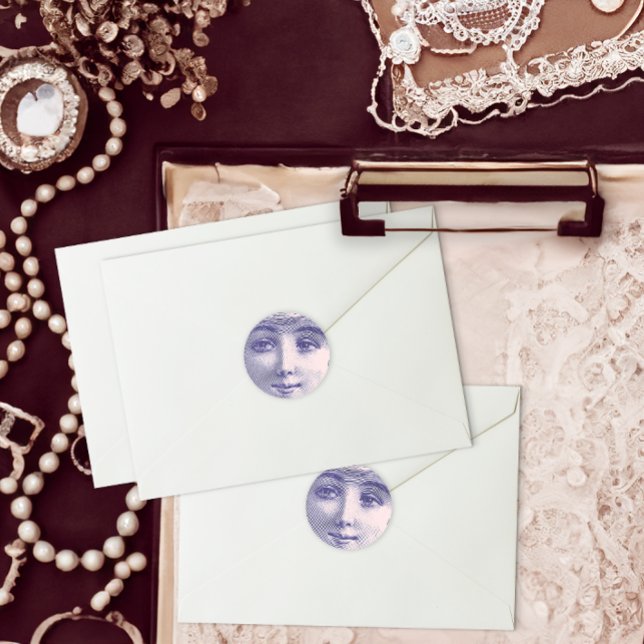 Adesivo Vintage Engrenando a Bonita Cara de Mulher (Criador carregado)