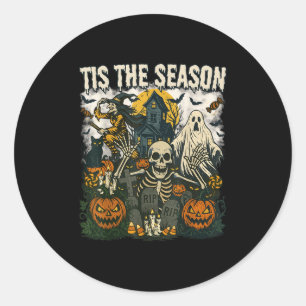 Adesivo Vintage Esta É A Época Do Esqueleto De Halloween G