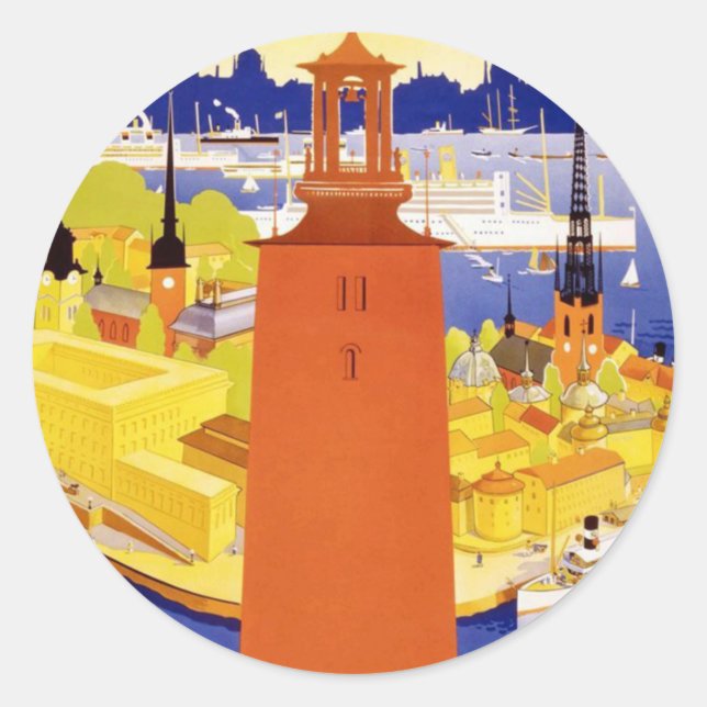 Adesivo Vintage Estocolmo Suecia (Frente)