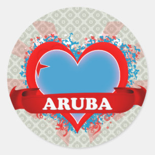 Adesivo Vintage eu amo Aruba