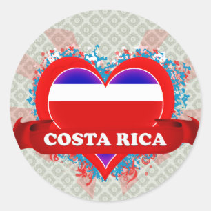 Adesivo Vintage eu amo Costa Rica