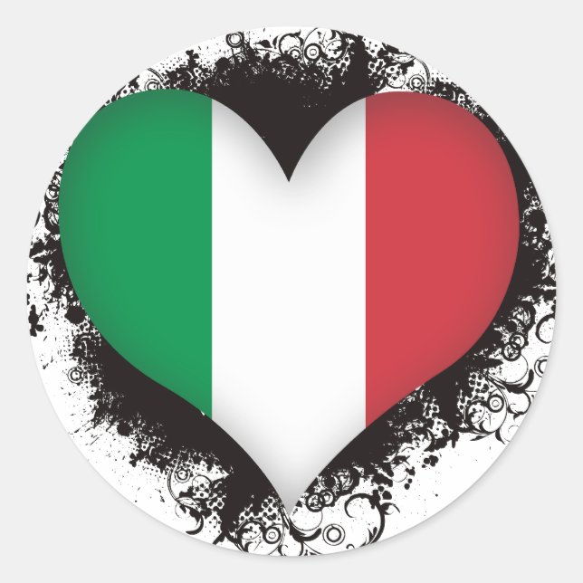 Adesivo Vintage eu amo Italia (Frente)
