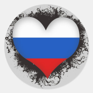 Adesivo Vintage eu amo Rússia