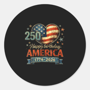 Adesivo Vintage EUA 250 anos 1776–2026 dia da independênci