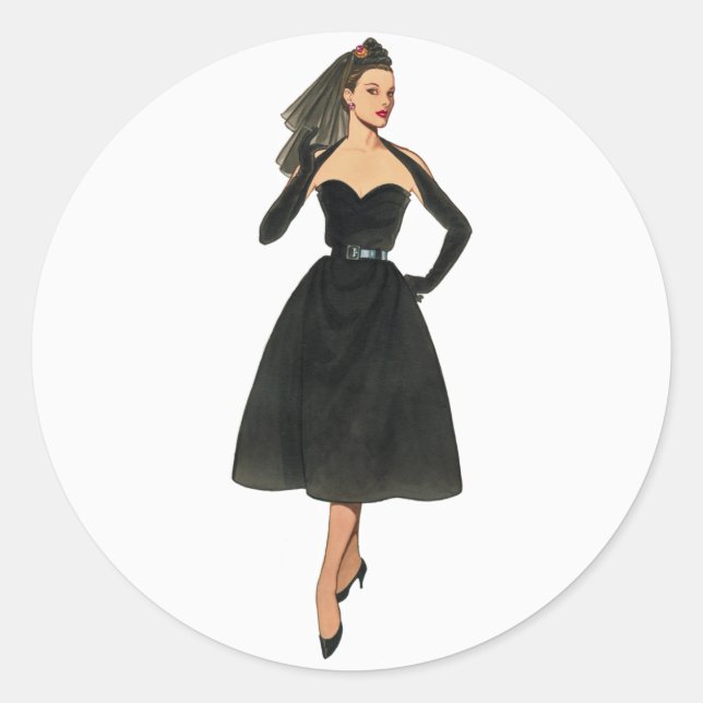 Adesivo Vintage Fashion Image Stickers (Frente)