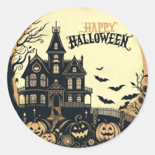 Adesivo Vintage feliz arte de Halloween