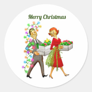 Adesivo Vintage Felry Christmas