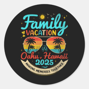 Adesivo Vintage Férias Familiares Oahu