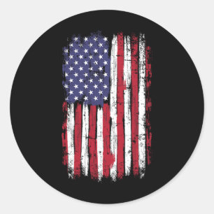 Adesivo Vintage Flag Nos Estados Unidos Para O Dia Da Inde