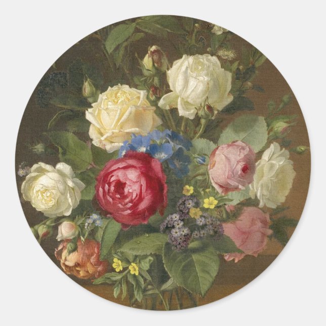 Adesivo vintage floral (Frente)