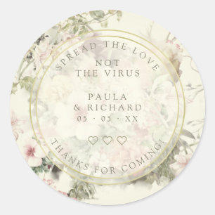 Adesivo Vintage Floral Botânica Pandemia Casamento Gel M