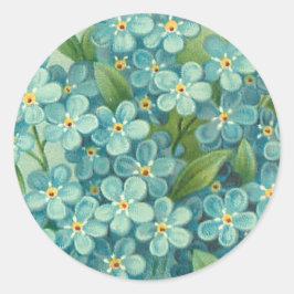 Adesivo Vintage floral com o azul esqueço-me-nots