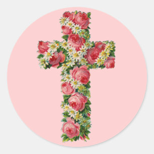Adesivo Vintage Floral Cross