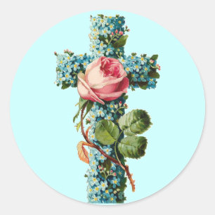 Adesivo Vintage Floral Cross