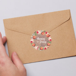 Adesivo Vintage Floral Fazenda Barn Casamento