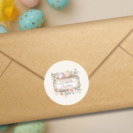 Adesivo Vintage Floral Happy Easter 