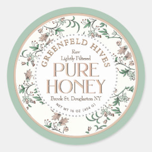 Adesivo Vintage Floral Impressão Bebês Primavera Verde Mel