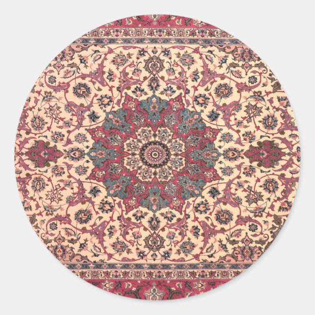 Adesivo Vintage Floral Persian Carpet Patterno (Frente)