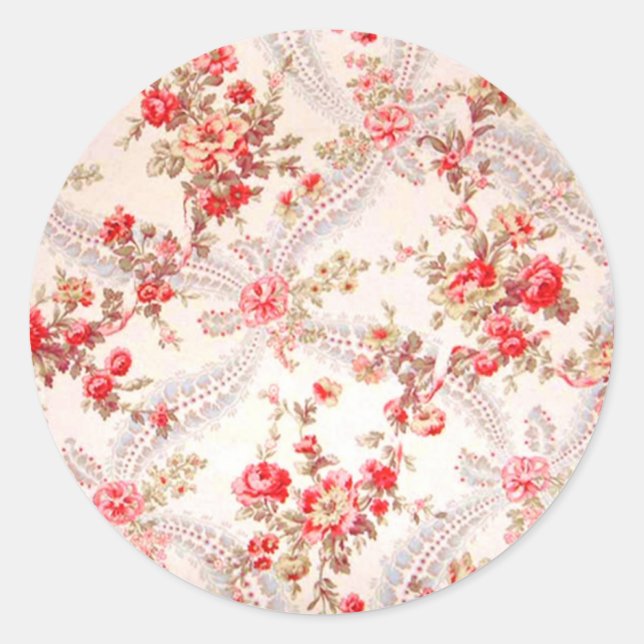 Adesivo Vintage Floral Sticker Modelo (Frente)
