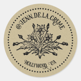 Adesivo Vintage Floral Thistle Networking