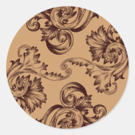 Adesivo Vintage Flourish (Castanho Escuro)