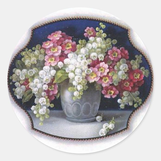 Adesivo Vintage Flower Vase (Frente)