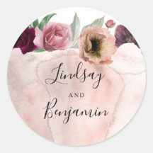 Vintage Flowers Watercolor Casamento Romântico