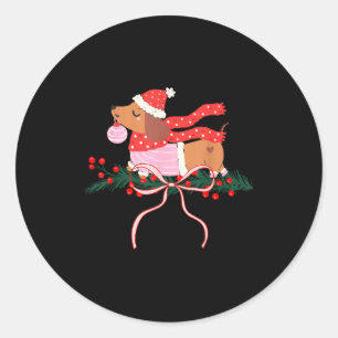Adesivo Vintage Fofo Dachshund Natal Amante de Cachorro Sa