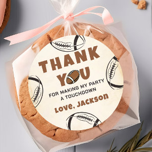 Adesivo Vintage Football Birthday Sticker