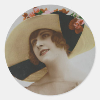 Adesivo Vintage - Foto de Senhora Elegante Francesa