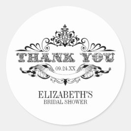 Adesivo Vintage Frame Chá de panela Obrigado