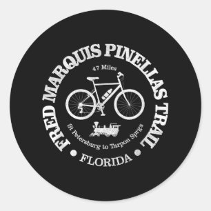 Adesivo Vintage Fred Marquis Pinellas Trail Cycling Florid
