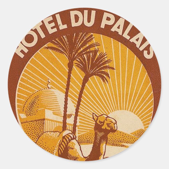 Adesivo Vintage French Casablanca Classic Round Sticker (Frente)