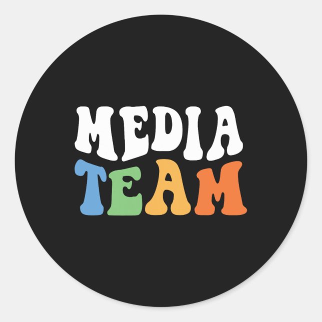 Adesivo Vintage Funny Media Team (Frente)