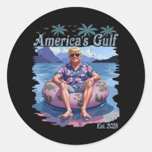 Adesivo Vintage Funny Trump Mostra o Golfo da América Trum