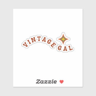 Adesivo Vintage Gal Retro vinil Sticker