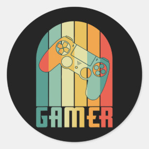 Adesivo Vintage Gamer Video Game Lover Funny Retro Gaming